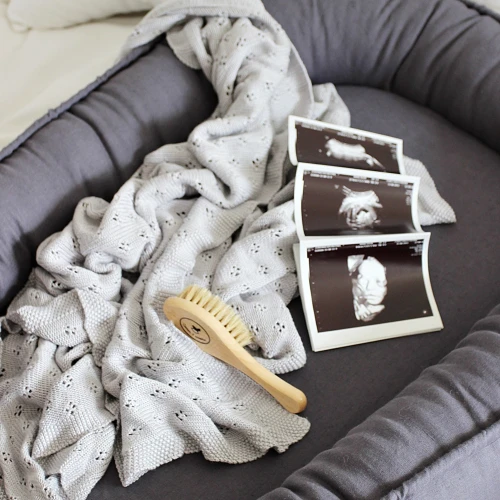 Openwork bamboo blanket Light grey - II quality (I)
