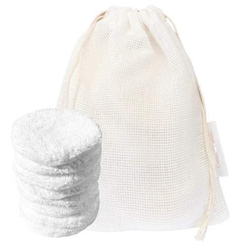Wielorazowe płatki kosmetyczne Premium Care Pads - zestaw z woreczkiem do prania Białe