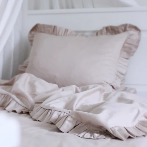 Bed linen SG non filled Junior  with ruffles Nude 100x140 cm