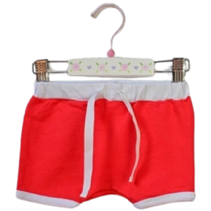 Szorty Baby Roll morelowe z białą lamówką