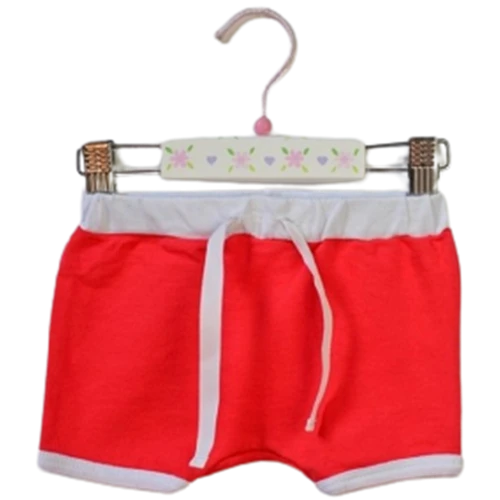 Szorty Baby Roll morelowe z białą lamówką