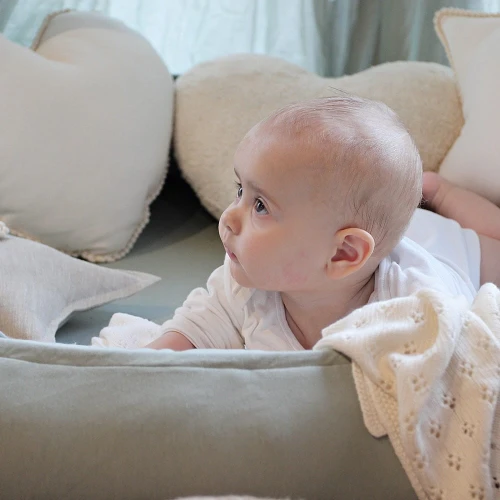 Ażurowy kocyk bambusowy Waniliowy