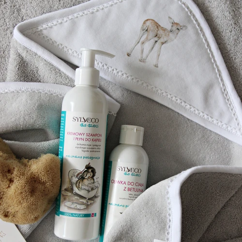 Ręcznik niemowlęcy Premium z kapturkiem Fawn 80x80 cm Jasnoszary 