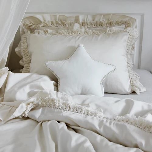 Mini star pillow with bubbles Vanilla