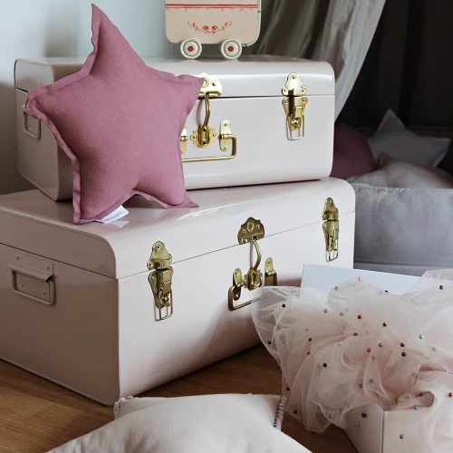 Mini linen star pillow Blush 