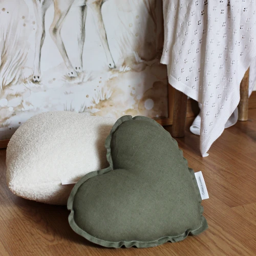 Mini heart pillow PN Olive