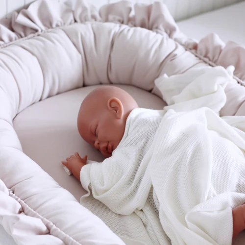 Baby nest SG with ruffles Powder Pink - II quality