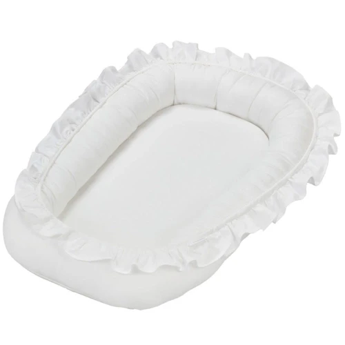 Baby nest BASIC with ruffles White