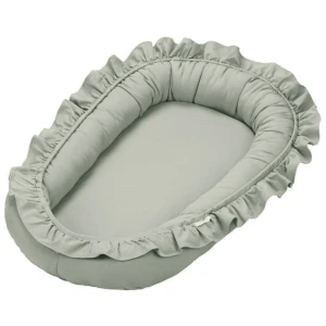 Gniazdko niemowlęce BASIC z falbanką Pustynna zieleń