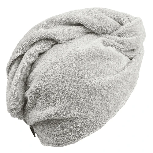 Turban dla dorosłych Premium Care bawełniany Jasno szary