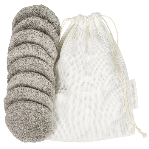Wielorazowe płatki kosmetyczne Premium Care Pads - zestaw z woreczkiem do prania Jasno szare