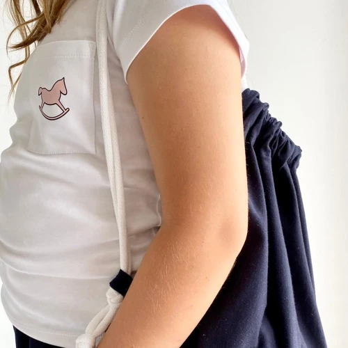 T-shirt dziecięcy Premium Logo Pudrowy róż