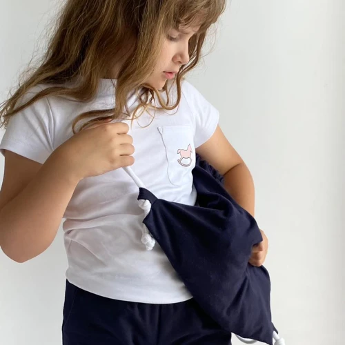T-shirt dziecięcy Premium Logo Pudrowy róż