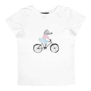 T-shirt dziecięcy Premium z Zebrą ECRU (Gruby)
