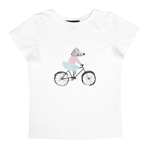 T-shirt dziecięcy Premium z Zebrą ECRU (Gruby)
