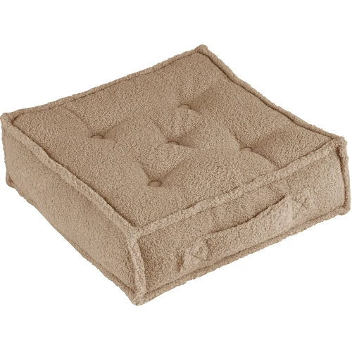 Pikowana pufa Boho Boucle Czekoladowa