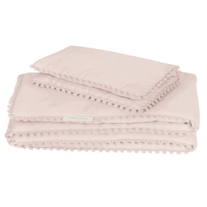 Pościel noworodkowa Soft z koronką Pudrowy róż (50x65cm)