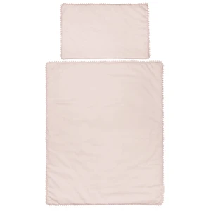 Pościel Baby Soft z koronką Pudrowy róż (80x100cm)