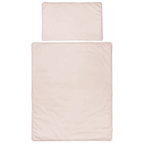 Pościel Baby Soft z koronką Pudrowy róż (80x100cm)
