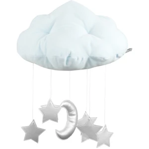 Cloud mobile mint with silver stars - II quality (I)
