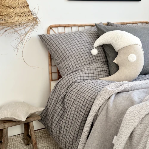 Sleeping moon pillow Natural linen