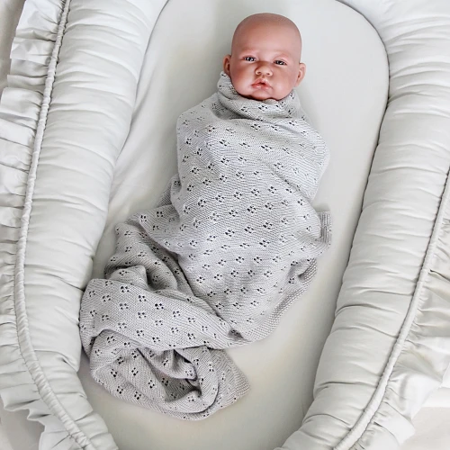 Gniazdko niemowlęce Simply Glamour Jasno szare