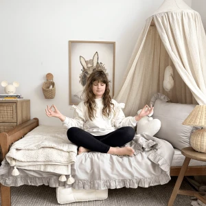 Pościel Adult Margaret z falbanką ciemny beż 