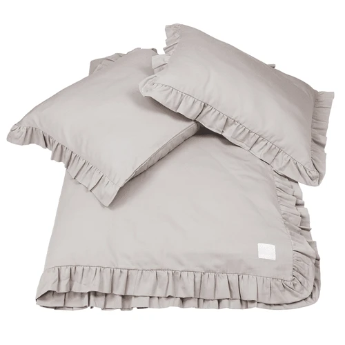 Adult Bed linen with ruffles Margaret Dark beige 