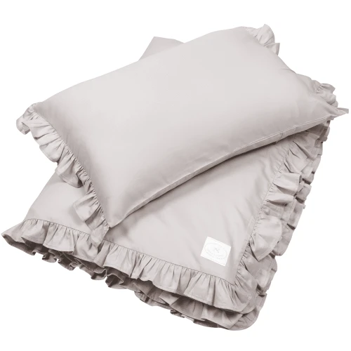 Junior Margaret bed linen set with ruffles Dark beige covers