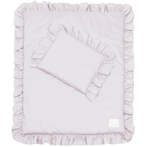 Pościel niemowlęca z falbanką Margaret Lilac z wypełnieniem