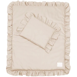 Pościel niemowlęca z falbanką  Margaret Nude z wypełnieniem