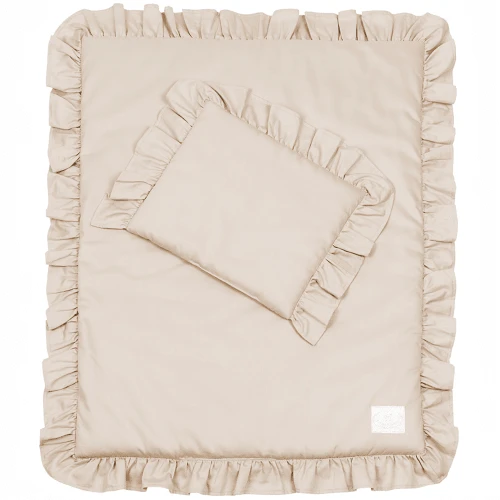 Pościel niemowlęca z falbanką  Margaret Nude z wypełnieniem