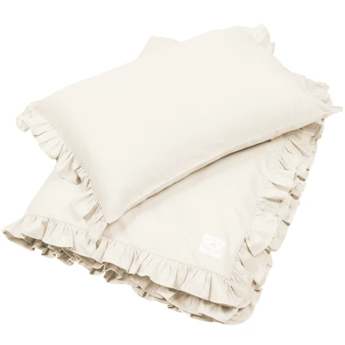 Pościel Junior Margaret z falbanką Waniliowa bez wypełnienia