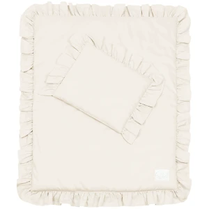 Pościel niemowlęca z falbanką Margaret Waniliowa z wypełnieniem