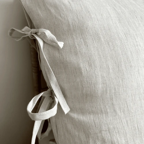 Linen Junior bed linen set without filling Strings Beige stripes