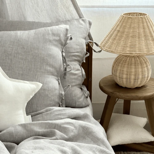 Linen Adult bed linen set 140x200 Ice grey malange