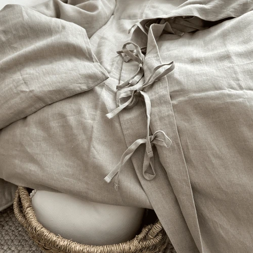 Linen Junior bed linen set without filling Natural