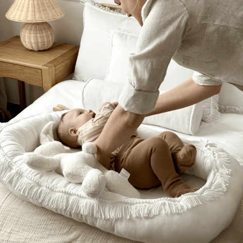 Boho Twist Baby Nest White