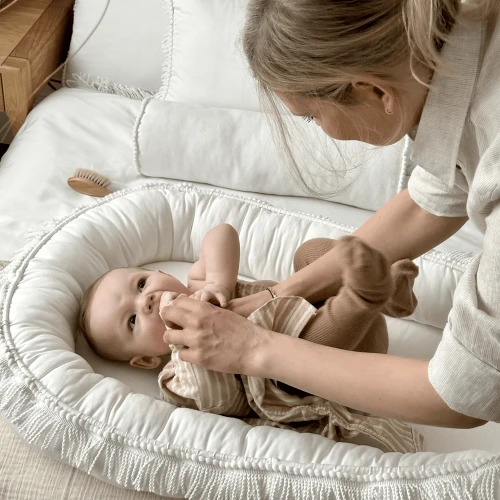 Boho Twist Baby Nest White