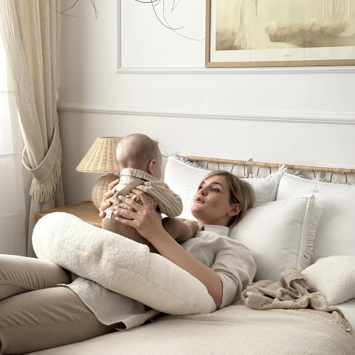 Muslin linen curtain Natural