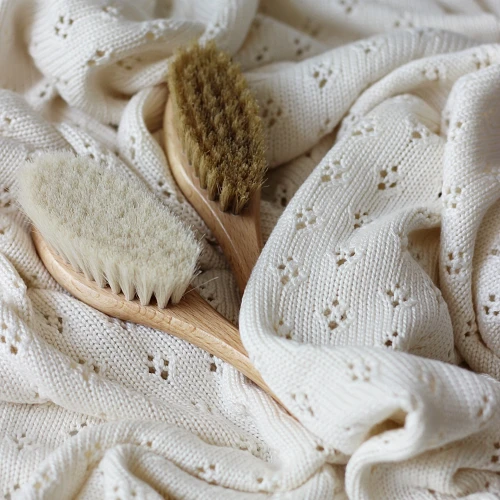 Ażurowy kocyk bambusowy Waniliowy