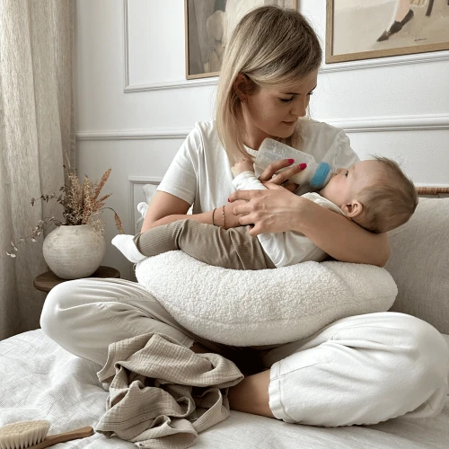 Organic cotton muslin baby diaper Cappuccino