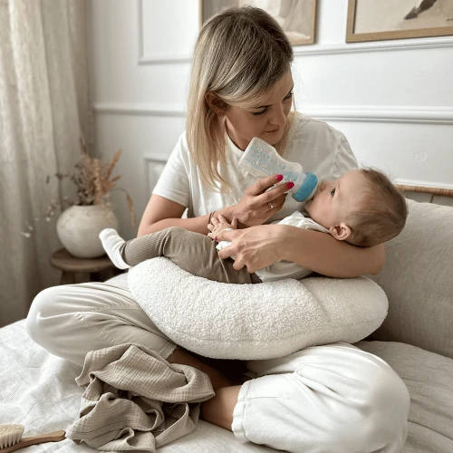 Organic cotton muslin baby diaper Cappuccino