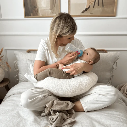 Organic cotton muslin baby diaper Cappuccino