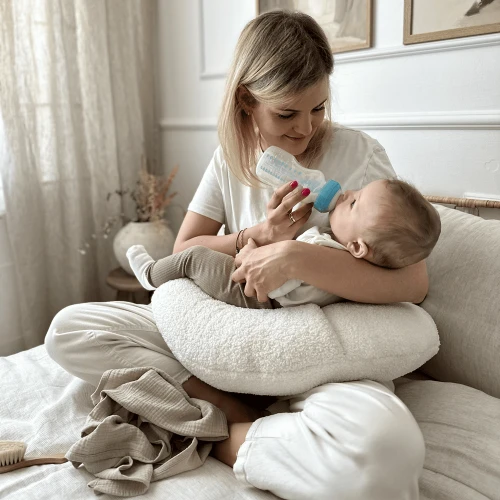 Organic cotton muslin baby diaper Cappuccino