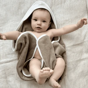 Newborn Premium hooded towel Fawn Chocolate 80x80 cm  