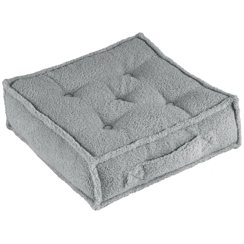 Pikowana pufa Boho Boucle Szara