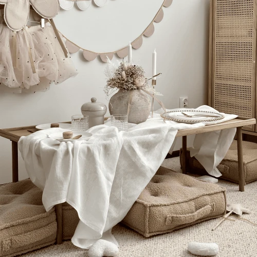 Pikowana pufa Boho Boucle Czekoladowa