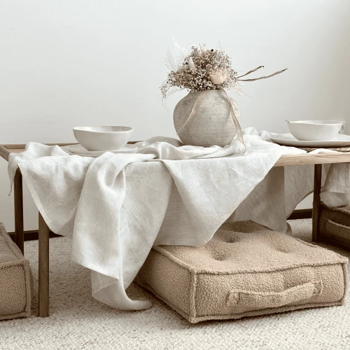 Pikowana pufa Boho Boucle Czekoladowa