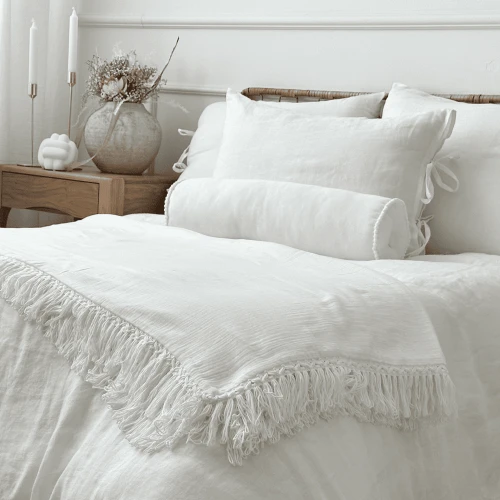 Linen Adult bed linen White 140x200 cm